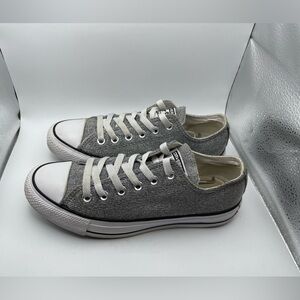 Converse all Star silver low sneakers size 7